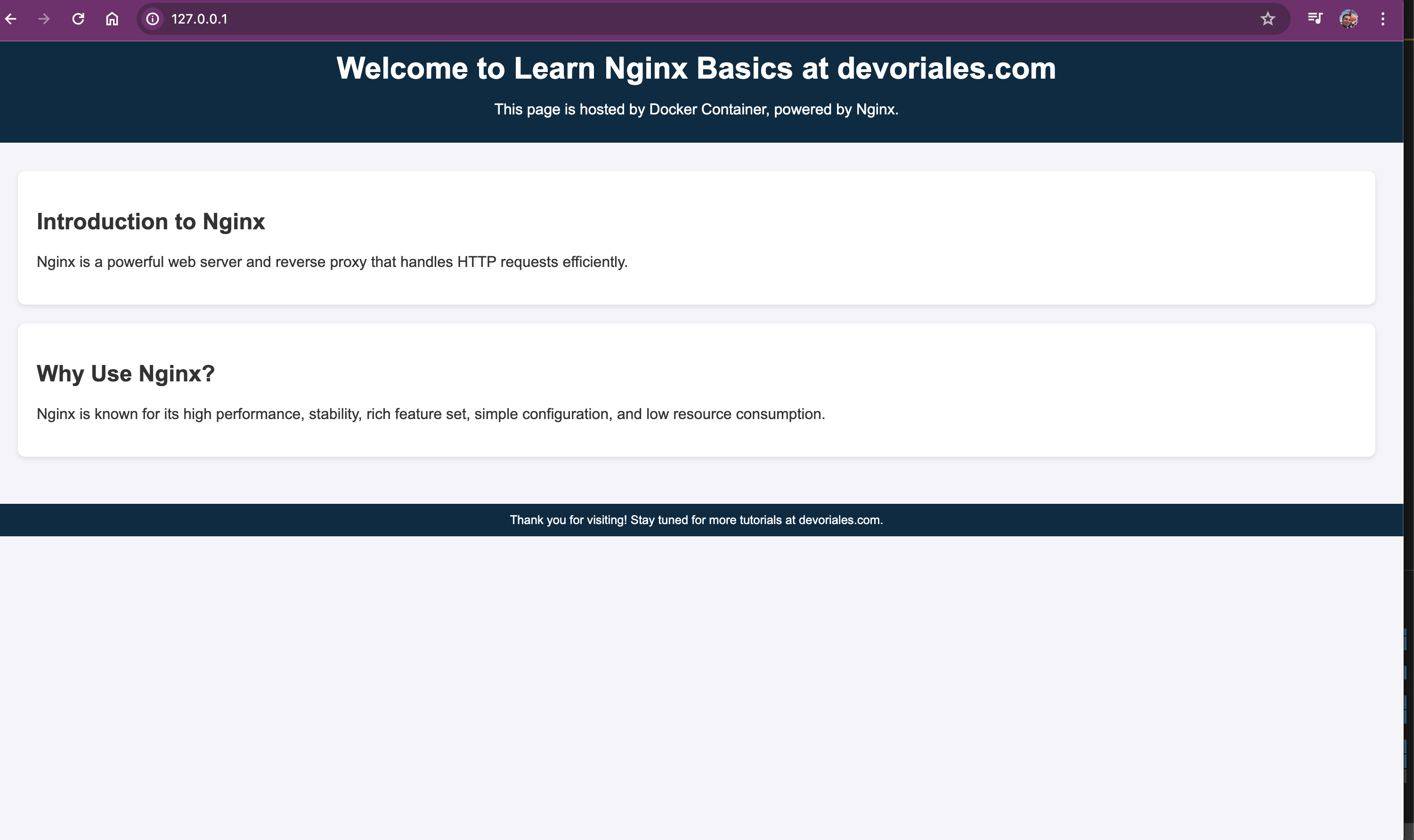 custom homepage in nginx